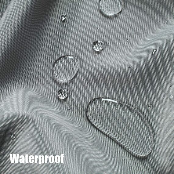 BONZER Wasserdichte Vorhänge, Gardinen Blickdicht für drinnen und draußen, dicke Privatsphäre, breite Ösen, Vorhänge für Schlafzimmer, Wohnzimmer, Veranda, Pergola, Cabana, 1 Bahn, 280 x 274 cm, Grau