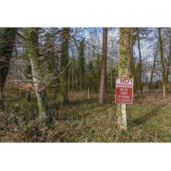 Wonderwin Beware of Well Just Beware & No Trespassing We're Tired of Hiding The Bodies 8” x 12” Retro Metal Sign Vintage Bar Decor Yard Signs - 2 PCS