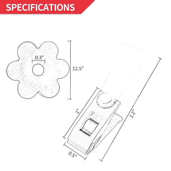 ANLEY Zubehör 10er Pack Garden Flag Gummistopfen und Anti-Wind-Clips, für 5 Garden Flag Pole Stative - 10 Stück Set