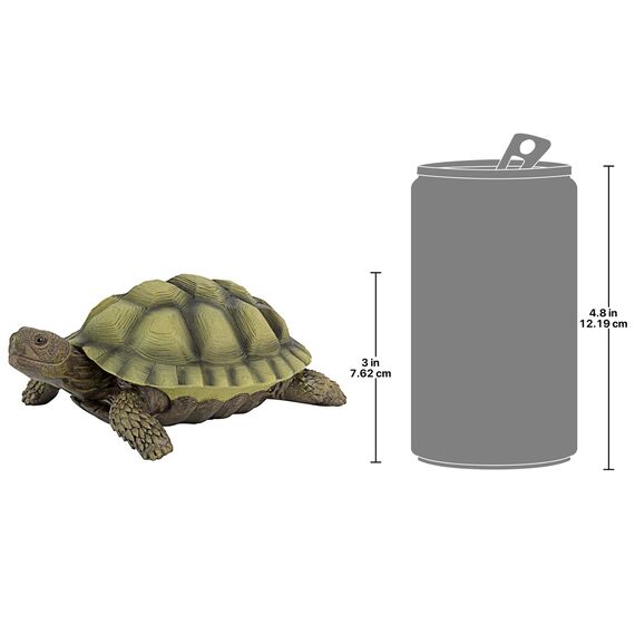 Design Toscano Gilbert, die Boxschildkröte Gartendeko Tierstatue, Polyresin, Vollfarbe, 22,75 cm, 2er Set