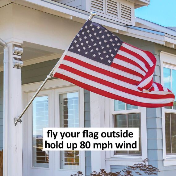 Geek Cheers Robuster Fahnenmasthalter aus Edelstahl, 2 Positionen für 2,5 cm Fahnenmast, Wandhalterung, Flaggenmasthalterung, Klingenbohrer im Lieferumfang enthalten, rostfreie Fahnenmasthalterung,