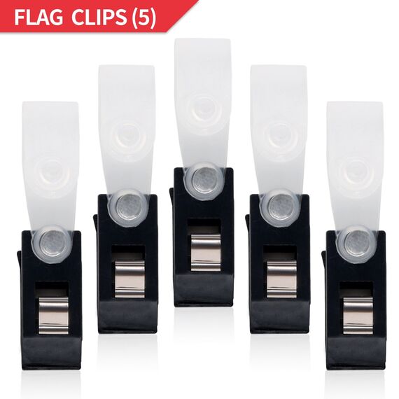 ANLEY Zubehör 10er Pack Garden Flag Gummistopfen und Anti-Wind-Clips, für 5 Garden Flag Pole Stative - 10 Stück Set