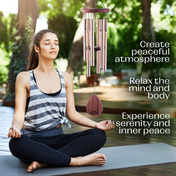 upblend Outdoor Havasu Wind Chime aus Medium Mahogony/Light Bronze