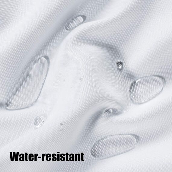 BONZER Outdoor-Vorhänge für Terrasse, wasserabweisend, schwer, Privatsphäre, Sonnenlicht blockierend, Ösen, Außenvorhänge für Veranda, Pergola, Pavillon, 1 Stück, 213 x 308 cm, Weiß