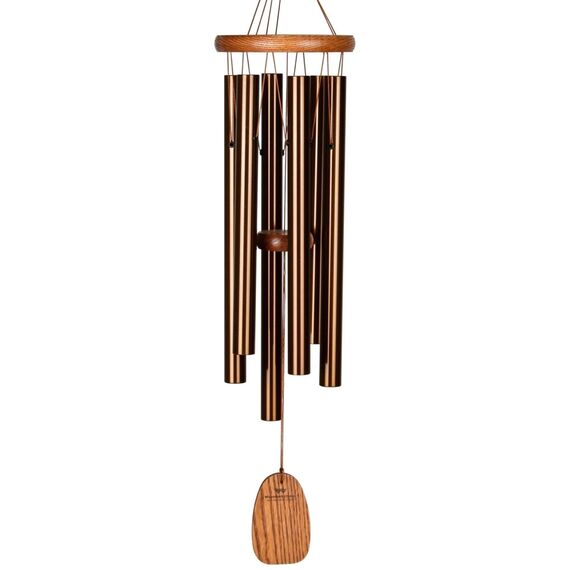 Woodstock Amazing Grace Chime Windspiel Mittel aus Aluminium und Holz in der Farbe Bronze, Länge: 60,9cm, AGMBR