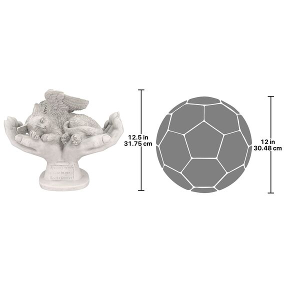 Design Toscano In Gottes Händen, Katzengrabfigur