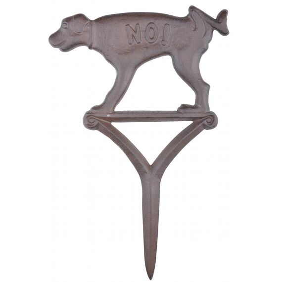 Esschert Design Hundeschild pinkeln "No!", braun, 20.5 x 1.2 x 31.5, HB15