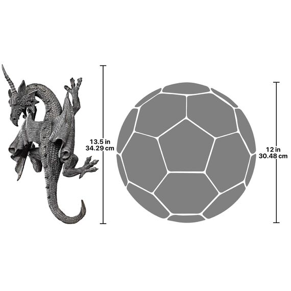 Design Toscano Gehörnter Drache von Devonshire, Wandfigur: 2er-Set
