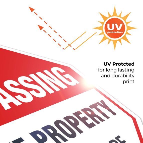 Sigo Signs No Trespassing Sign - Privateigentum-Zeichen - Violators Will Be Legend Prosecuted - große 12 X 12 Octagon Rust Gratis 0,40 Aluminum Sign
