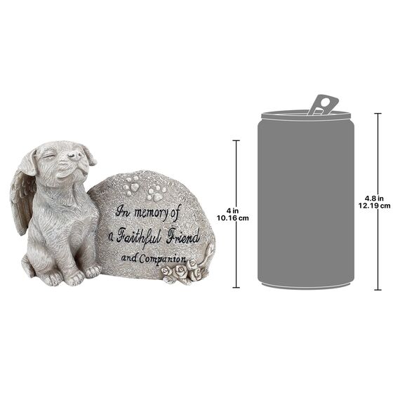 Design Toscano Hundefigur „Forever in Our Hearts“, grau, 6,5 x 15 x 10 cm, QL593931