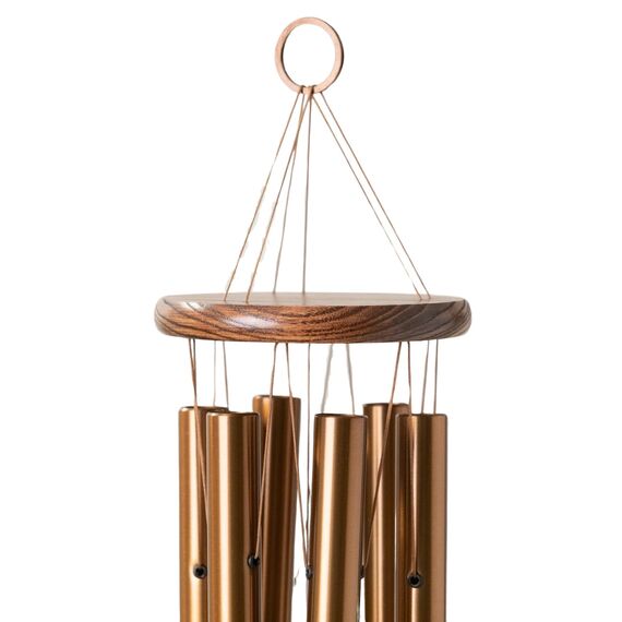 Woodstock Amazing Grace Chime Windspiel Mittel aus Aluminium und Holz in der Farbe Bronze, Länge: 60,9cm, AGMBR