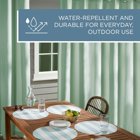 TOWN & COUNTRY BASICS GT Cabana Ösenvorhang, 1 Paar, Polyester, Seafoam, 54x84, 2