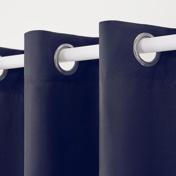 Exclusive Home Vorhänge, Polyester, 1 Paar, Polyester, Navy, 54x84
