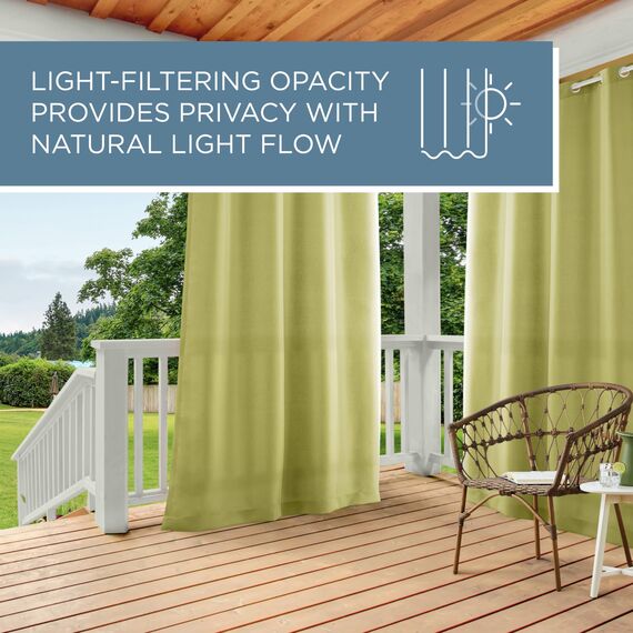 Exclusive Home Vorhänge, Polyester, 1 Paar, Polyester, Kiwigrün, 54x84