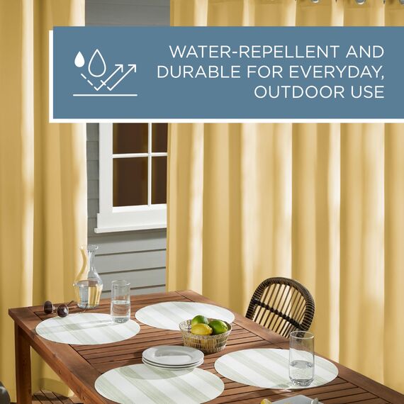 Exclusive Home Vorhänge, Polyester, 1 Paar, Polyester, Sundress Yellow, 54x84