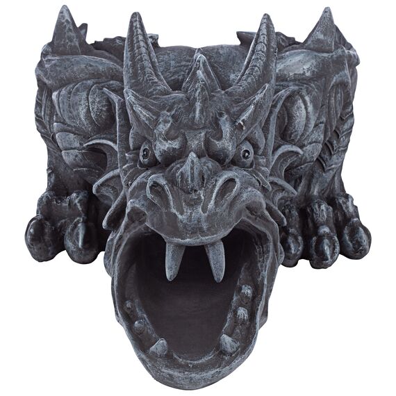 Design Toscano Ranier der Regenrohrwasserspeier Regenrinnenverlängerungsstatue, Polyresin, steingrau, 41 cm