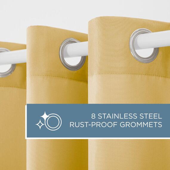 Exclusive Home Vorhänge, Polyester, 1 Paar, Polyester, Sundress Yellow, 54x84