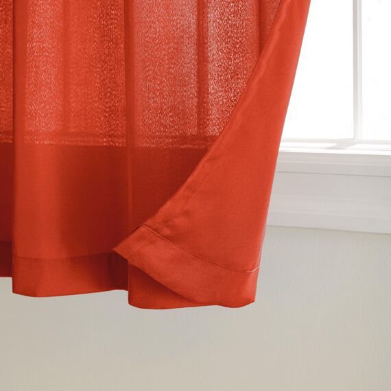 Exclusive Home Vorhänge, Polyester, 1 Paar, Polyester Textil, Mecca Orange, 54x84