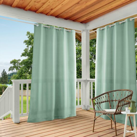 TOWN & COUNTRY BASICS GT Cabana Ösenvorhang, 1 Paar, Polyester, Seafoam, 54x84, 2