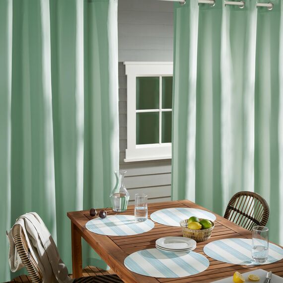 TOWN & COUNTRY BASICS GT Cabana Ösenvorhang, 1 Paar, Polyester, Seafoam, 54x84, 2