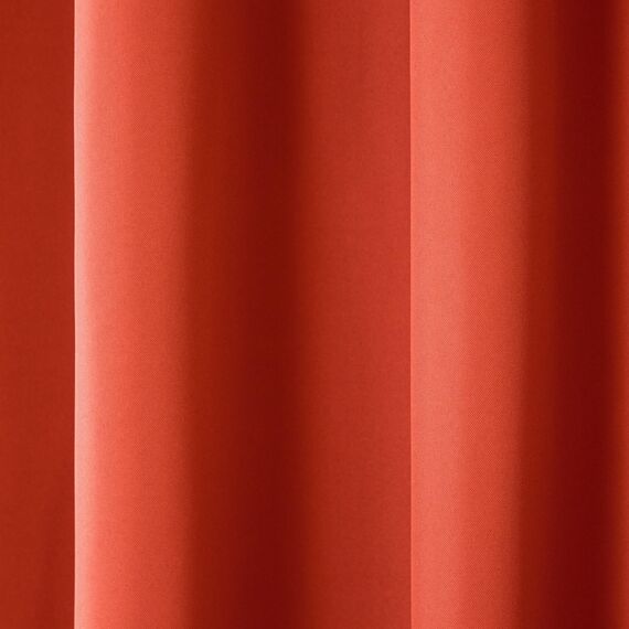 Exclusive Home Vorhänge, Polyester, 1 Paar, Polyester Textil, Mecca Orange, 54x84