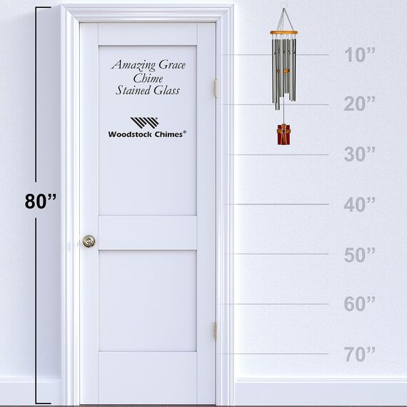 Woodstock Inspirierende Amazing Grace Chime, farbverglasungen