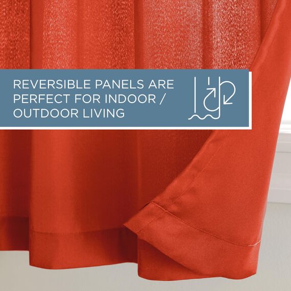 Exclusive Home Vorhänge, Polyester, 1 Paar, Polyester Textil, Mecca Orange, 54x84