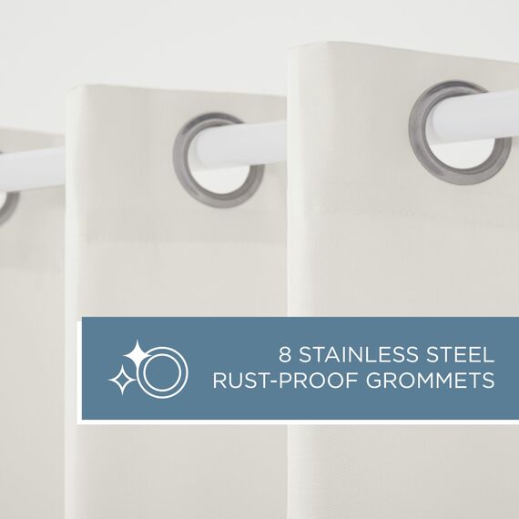 TOWN & COUNTRY BASICS Exclusive Home Vorhänge, Polyester, 1 Paar, Polyester, vanille, 54x108