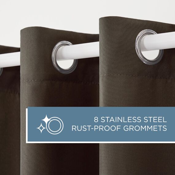 TOWN & COUNTRY BASICS Exclusive Home Vorhänge, Polyester, 1 Paar, Polyester, Schokoladenbraun, 54x84