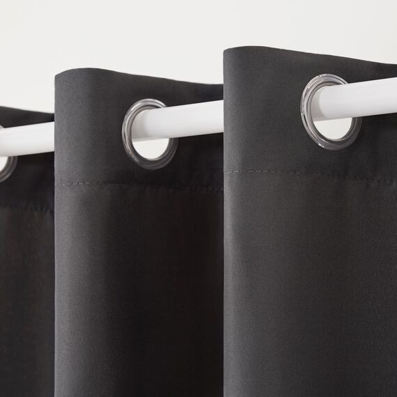Exclusive Home Vorhänge, Polyester, 1 Paar, Polyester, anthrazit, 54x84