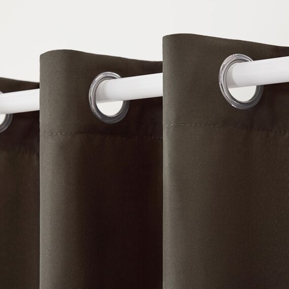 TOWN & COUNTRY BASICS Exclusive Home Vorhänge, Polyester, 1 Paar, Polyester, Schokoladenbraun, 54x84