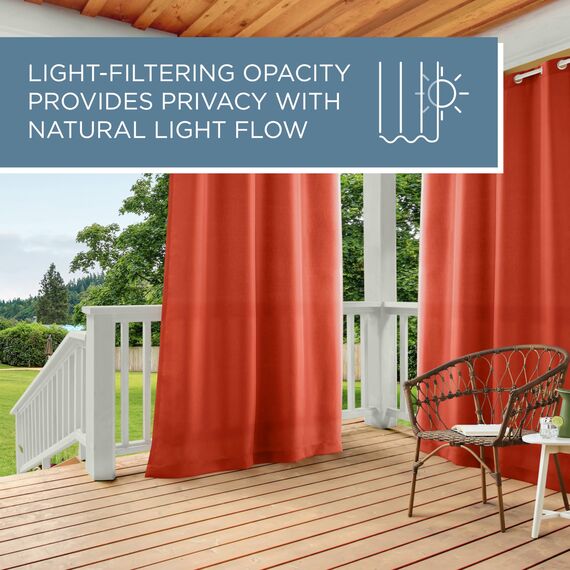 TOWN & COUNTRY BASICS Exclusive Home Vorhänge, Polyester, 1 Paar, Polyester, Mecca Orange, 54x108