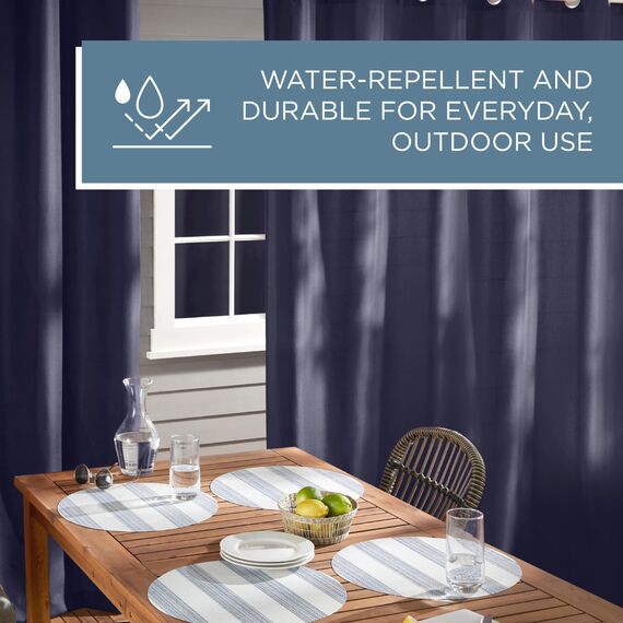 Exclusive Home Vorhänge, Polyester, 1 Paar, Polyester, Navy, 54x96