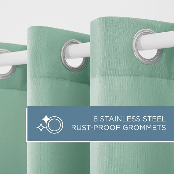 Exclusive Home Vorhänge, Polyester, 1 Paar, Polyester, Seafoam, 54x120