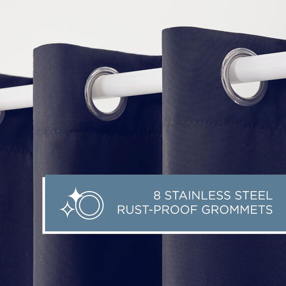 Exclusive Home Vorhänge, Polyester, 1 Paar, Polyester, Navy, 54x108