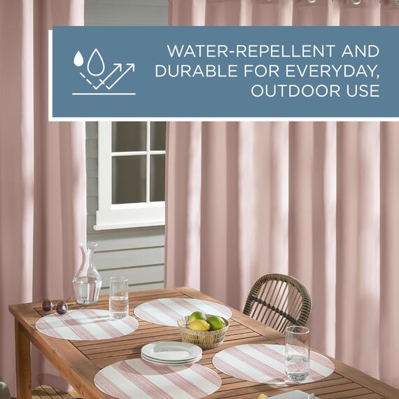 Exclusive Home Vorhänge, Polyester, 1 Paar, Polyester Textil, Blush, 54x108