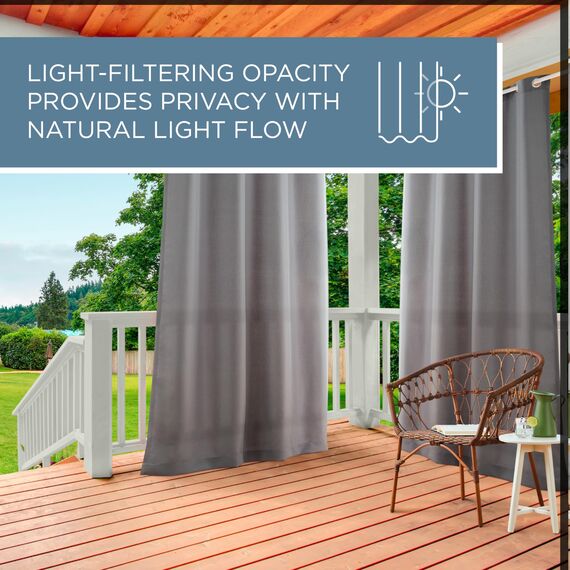 Exclusive Home Vorhänge, Polyester, 1 Paar, Polyester, Wolkengrau, 54x96