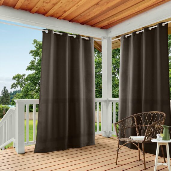TOWN & COUNTRY BASICS Exclusive Home Vorhänge, Polyester, 1 Paar, Polyester, Schokoladenbraun, 54x84