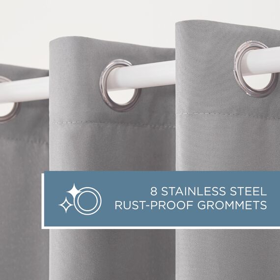 Exclusive Home Vorhänge, Polyester, 1 Paar, Polyester, Wolkengrau, 54x96