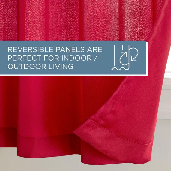 Exclusive Home Vorhänge, Polyester, 1 Paar, Polyester, Radiant Red, 54x96