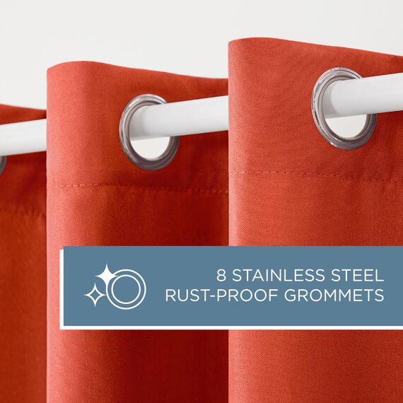 Exclusive Home Vorhänge, Polyester, 1 Paar, Polyester, Mecca Orange, 54x96