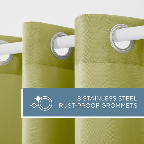 Exclusive Home Vorhänge, Polyester, 1 Paar, Polyester, Kiwigrün, 54x108