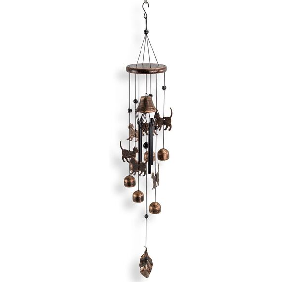 Dawhud Direct Windspiel für draußen, einzigartiges Kätzchen-Gedenk-Windspiel, Outdoor-Dekoration, Gartendekoration, Katzenliebhaber, Geschenk für Frauen, Mutter, Oma, Unisex