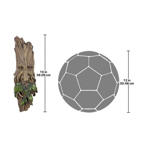 Design Toscano Baummensch-Skulptur, Flüsternder Wilhelm, Maße: 12,5 x 6,5 x 38 cm