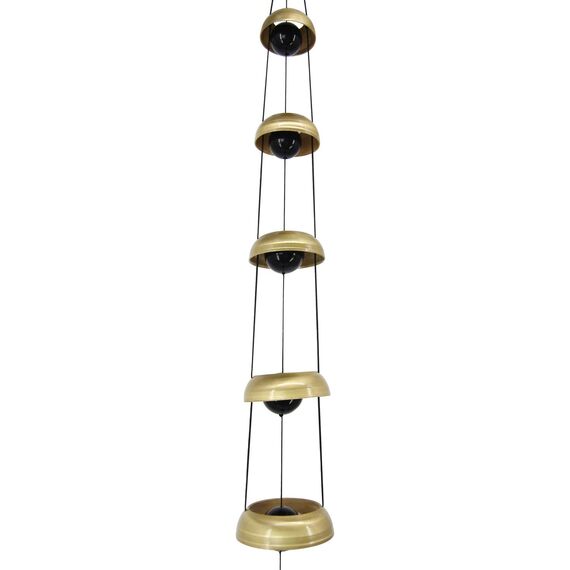 Kupfer-Windspiel, Tempelwindspiel mit 5 Glocken, Feng Shui Windspiele für Zuhause, Hof, Outdoor-Dekoration, EIN tolles Gedenk-Windspiel für jemanden, der Frieden liebt