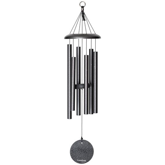Corinthian Bells von Wind River – 68,6 cm silberfarbenes Windspiel für Terrasse, Hinterhof, Garten und Außendekoration (Aluminium-Glockenspiel)