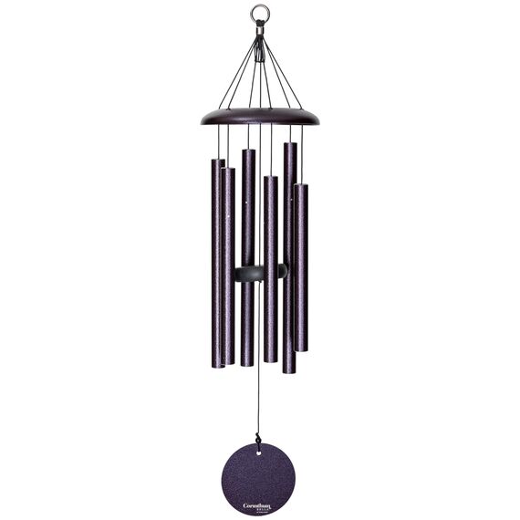 Corinthian Bells by Wind River Windspiel für Terrasse, Hinterhof, Garten und als Außen-Dekoration, aus Aluminium, 68,6 cm, Pflaume (Plum), hergestellt in den USA