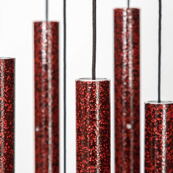 Corinthian Bells by Wind River Windspiel für Terrasse, Hinterhof, Garten und als Außen-Dekoration, aus Aluminium, 68,6 cm, Rot (Ruby Splash), hergestellt in den USA