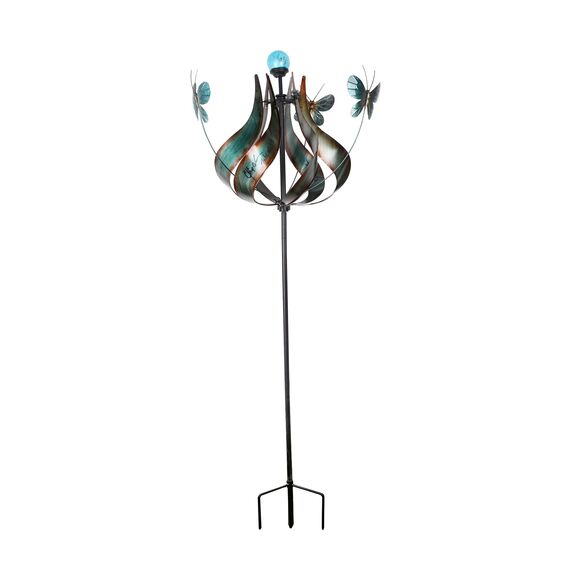 Peaktop Garten Terrasse Dekor Metall Windmühle Tulpe Garteneinrichtung 3016386