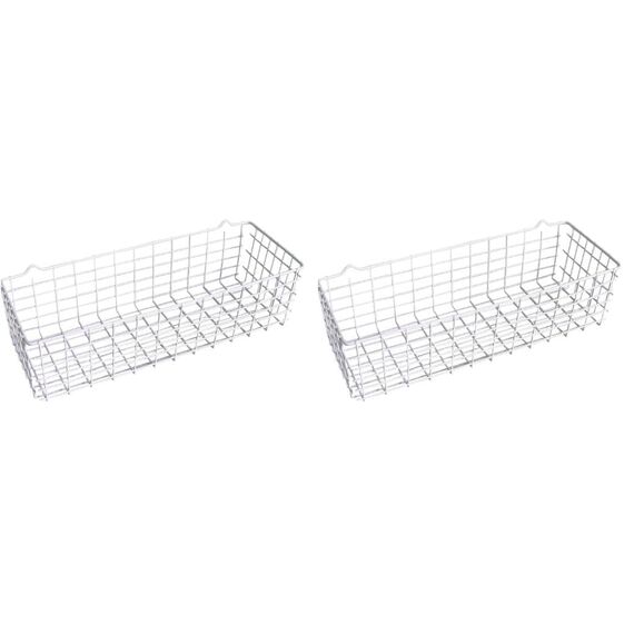 Metaltex 361700 Allzweckkorb, Weiß, 12 x 33 x 9 cm (Packung mit 2)
